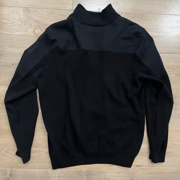 Men’s Calvin Klein Mixed Media Knit Long Sleeve Zip Down Sweater - Picture 3 of 3